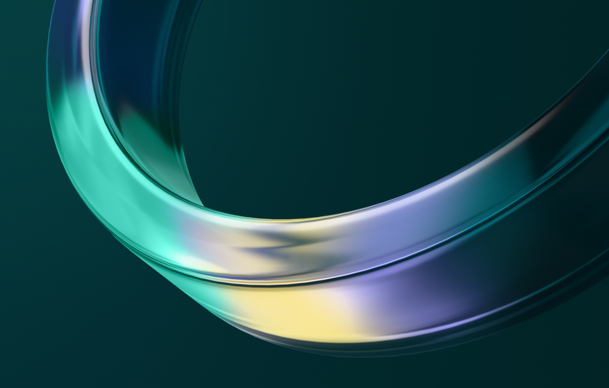 Half a lens with light refracting off it.