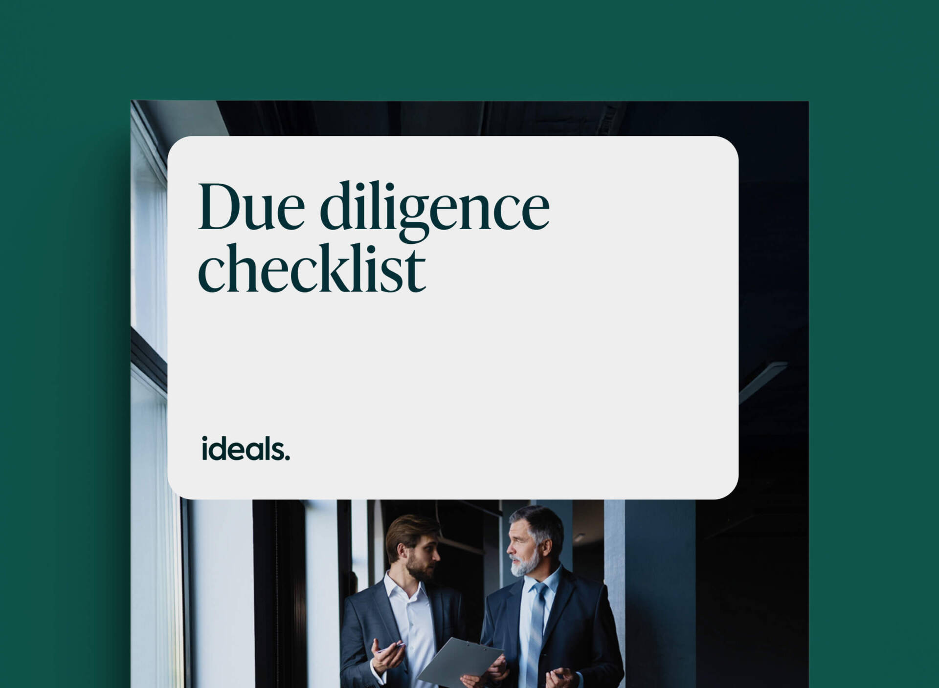 due diligence checklist landing page